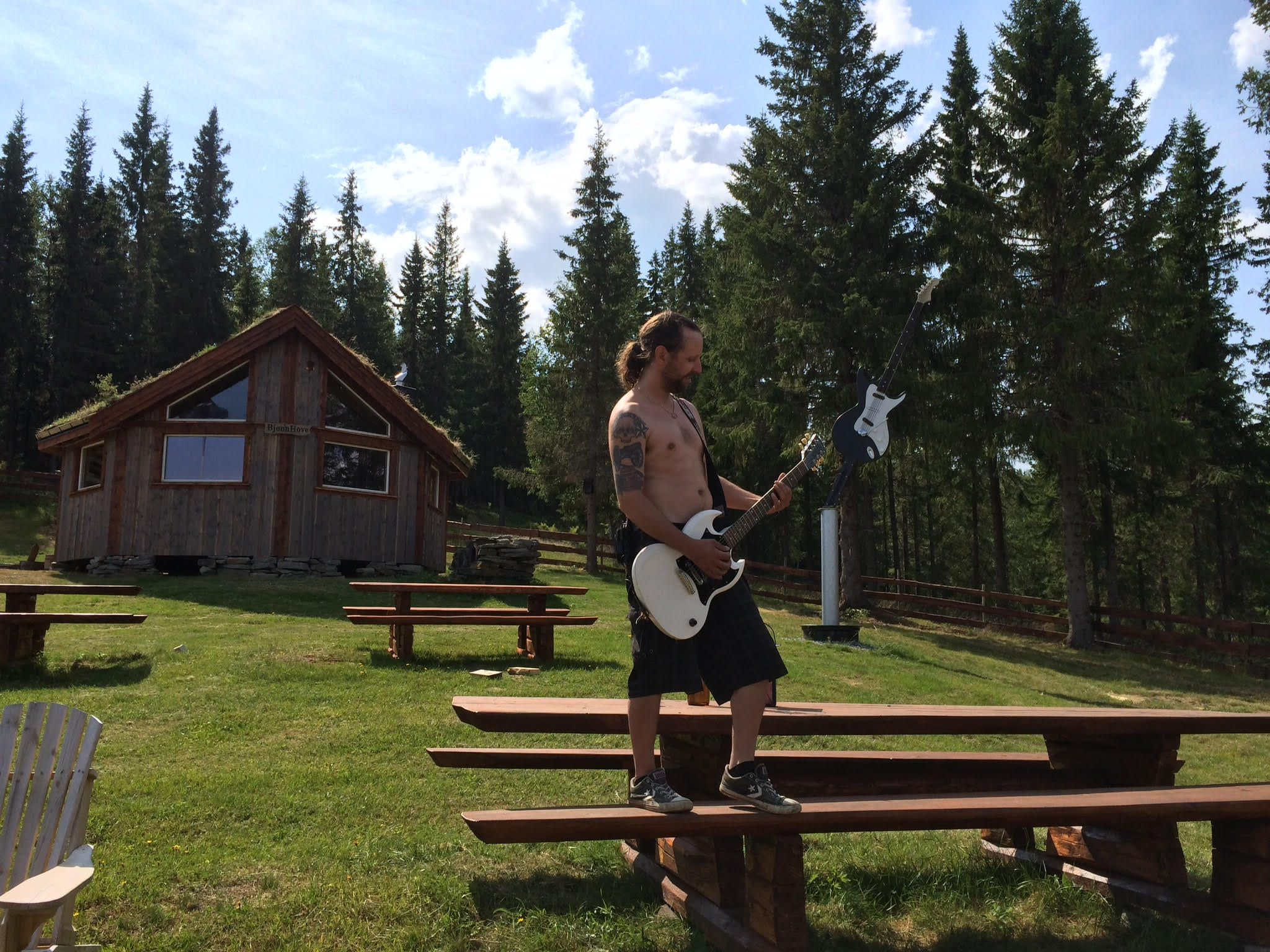 Lysjekk Totsås Rock 2018, Lasse Strand I Blånæggel, Foto Totsås Rock