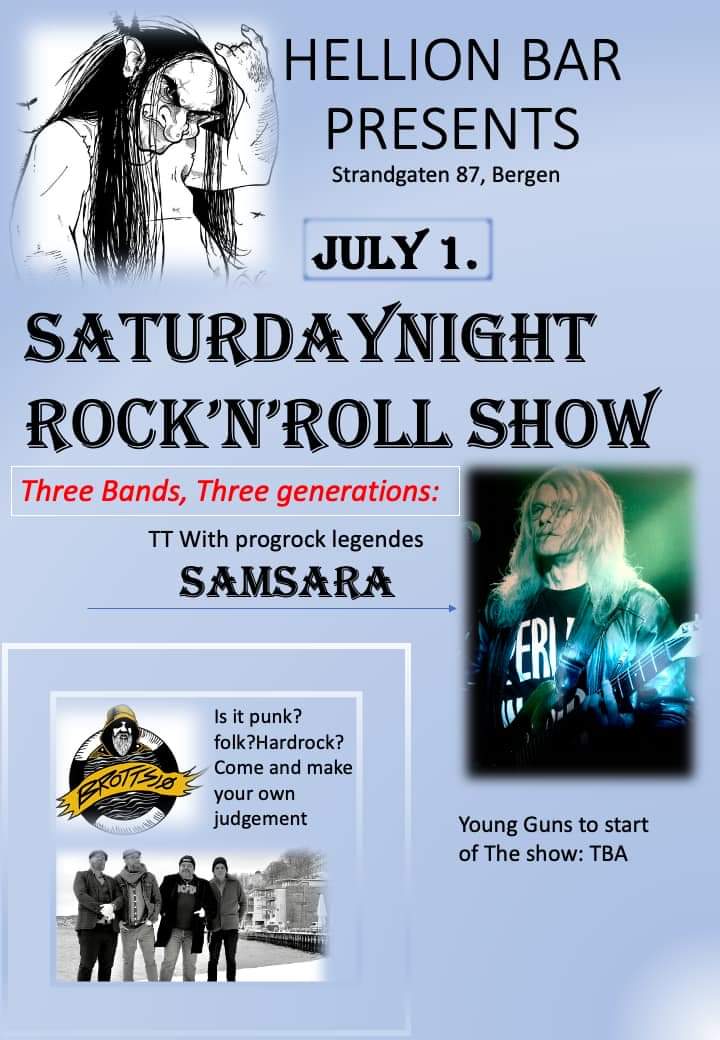 Hellion Bar Bergen 1 Juli Konsertplakat